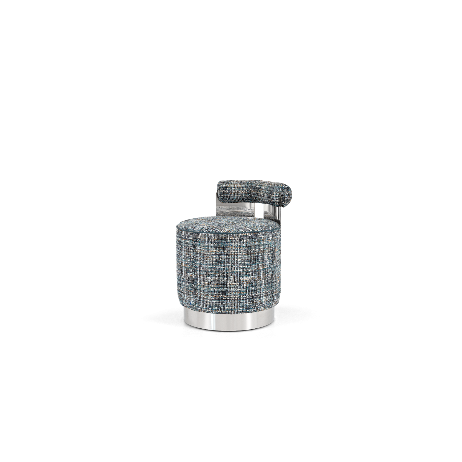 Shelly | Cylindrical Leather or Fabric Pouf | HESSENTIA