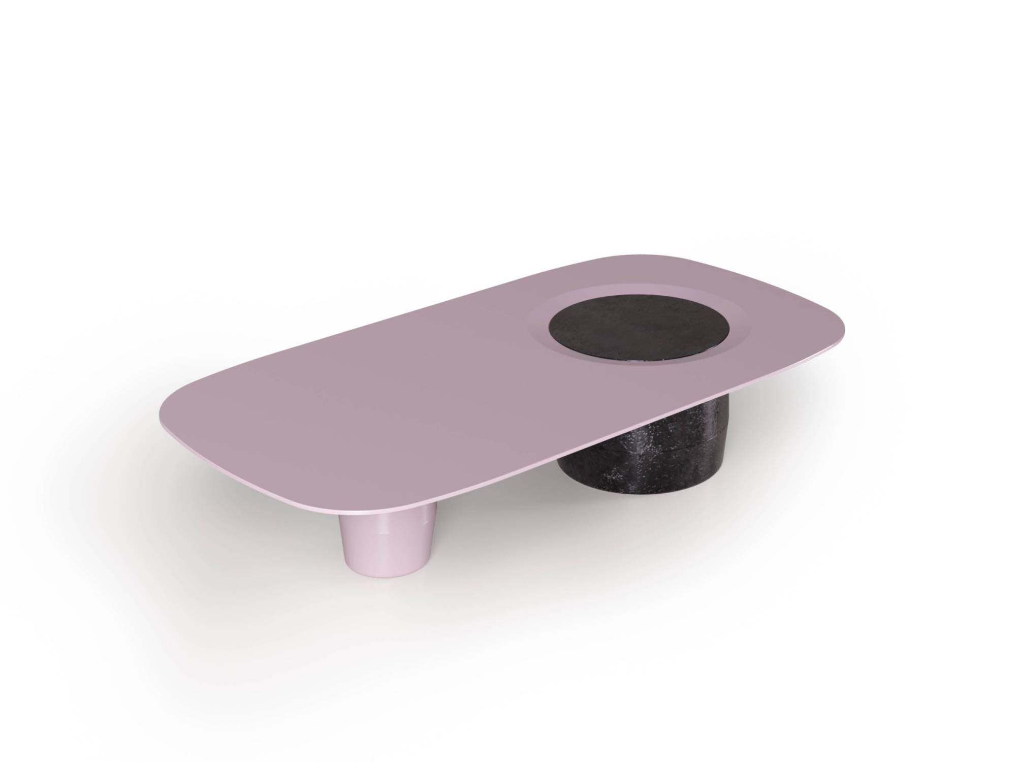 Joss coffee table with glossy lacquered top